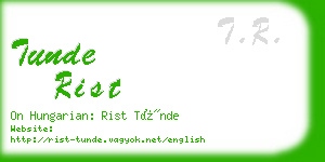 tunde rist business card